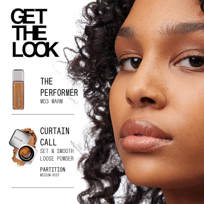 about-face THE PERFORMER Skin-Focused Foundation MD3Warm– Medium Coverage, Long-Wear, Breathable & Buildable Base – Clean, Vegan, Hydrating Formula with Blue Agave & Chlorella – 1.08oz