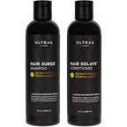Hair Surge Shampoo and Hair Solaye Conditioner Bundle (8 fl oz) | Thickens Hair, Reduces Breakage, Promotes Growth, Strengthens Follicles | For Men and Women