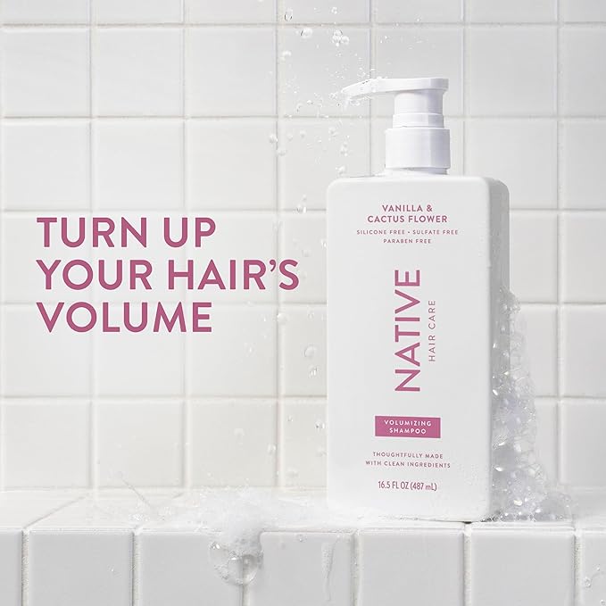 Native Vanilla & Cactus Flower 2-in-1 Shampoo & Conditioner Contain Naturally Derived Ingredients |All Hair Type Color & Treated, Fine to Dry Damaged, Sulfate & Dye Free - 2-Pack