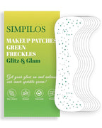 Green Face Glitter - Waterproof and Long-Lasting Body Glitter Speckles, Sparkle Makeup Patches for Festivals and Parties (Green - 8 Sheets)
