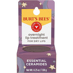 Burt's Bees Original Overnight Intensive Lip Treatment, Moisturizing, Restorative, Reduces Fine Lines, Vitamin E, Ceramides Oils, Natural Origin Lip Care, 0.25 Oz.