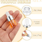 200 Pcs Mini Glass Oil Dropper Bottle Bulk, Clear Essential Small Empty Bottles Sample Containers Perfume Liquid Vials with Cap for Traveling (2 ml,Silver)