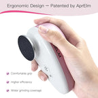 AprElm-E5 Rechargeable Electric Foot Callus Remover with 3-Sizes 120Pcs Sandpapers, Professional 1000RPM Electric Foot File with Organizer, Pedicure Tools Gifts for Women Men (Pink-White)