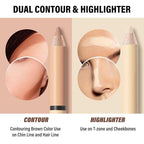 2 in 1 Cream Bronzer and Highlighter Stick,Cream