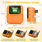 Instant Print Camera for Kids, Christmas Birthday Gifts for Girls Boys, 1080P Instant Digital Print Cameras for Toddler,Portable Toy for 4 5 6 7 8 9 10 Year Old Girl with 32GB SD Card，Orange