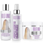 Purple Hair Mask For Blonde, Platinum, Bleached, Silver, Gray, Ash, and Brassy Hair & Purple Conditoiner & Purple Leave-in Bundle - Remove Yellow Tones and Condition Dry, Damaged Hair - Vegan