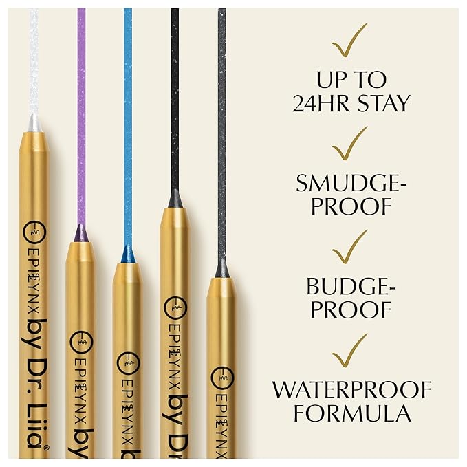 EPILYNX Eyeliner Pencil - Long Lasting Smudge Proof & Waterproof Eyeliner Pencil - Eye Liner Pencils - Hypoallergenic, Vegan, Gluten-Free Eye Pencil - Royal Purple Shimmer, 1.2ml