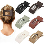 French Flat Hair Clips for Women 6pcs Hair Claw Clips for Thick or Thin Hair Matte Claw Clips for Girls Barrettes Non-Slip Strong Hold Hair Accessories for Women (Basic)