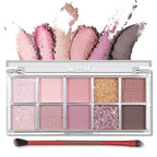 Erinde 10 Color Eyeshadow Palette Makeup - Matte Shimmer Glitter Eye Shadow, Ultra-Blendable, High Pigmented, Naturing-Looking, Neutral Nude Eyeshadow Palette with Professional Brush, Summer Dreamland