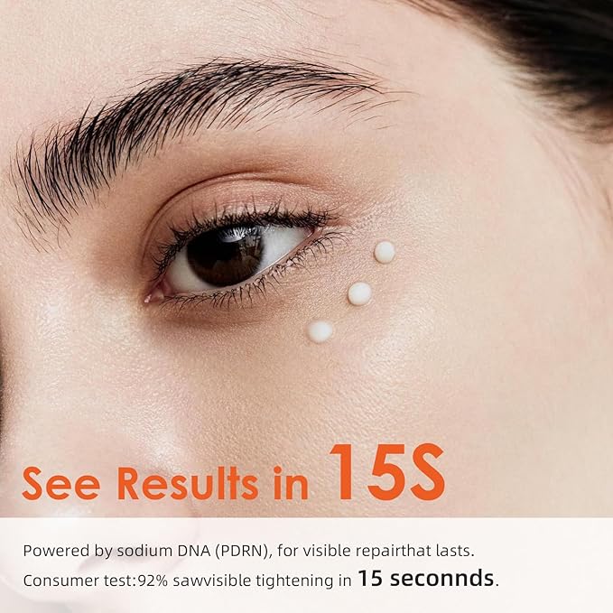 15-Second Instant Eye Lift Cream with Sodium DNA & 0.1% Retinal | Rapid Tightening for Eye Bags & Fine Lines | Dual-Action Firming + Long-Term Repair | Caffeine, Peptides & Collagen Complex | 0.7fl oz