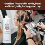 ForPro Expert 10 Volume Crème Developer for Hair Lightening, Gray Coverage & Color Deposit with Minimum Lift, 32 Fl Oz