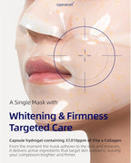 Vita Gel Hydro Facial Mask 5PCS - Brightening Glow & Even Skin Tone, Korean Spa-Strength Gel Mask with Vitamin C+E, Hydrating for Dullness/Dark Spots,Liposome Encapsulated