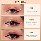 docolor Eyeliner, 2PCS Black Liquid Eyeliner Waterproof Eye Liner Pen Super Slim Precise All Day Black Eye Pencils Professional Makeup Liquid Eye Liner Pencil for Women