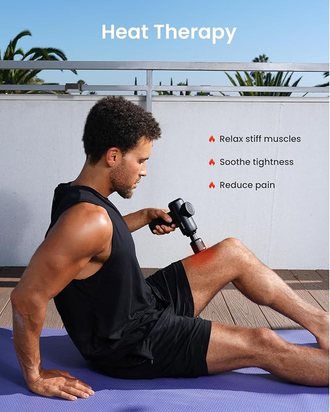 RENPHO Active Thermacool 2 Massage Gun with Heat and Cold, New Year's Gifts, [2025 Upgraded] Percussion Deep Tissue Handheld Neck Massager, FSA Approved, Muscle Masajeador for Men Women Athletes HSA