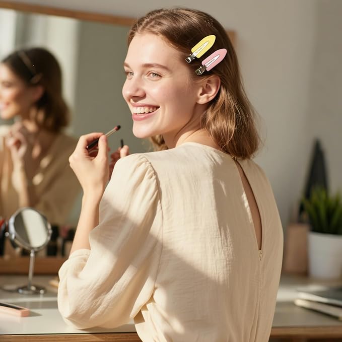 TOCESS 36-Piece Hair Accessories Set: Large Neutral Claw Clips, Hair Ties Damage No & Styling Duck Bill Clips Alligator, Designed for Women and Girls with Thick Hair, Ideal for Ponytails and Braids.