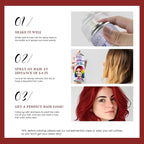 Red Hair Spray Color Temporary, Hair Color Spray 1-Day Hair Dye Colored for Kids Women Men, Hair Wax Color Washable, Hair Paint Halloween Fast-Drying 4.06 Fl Oz