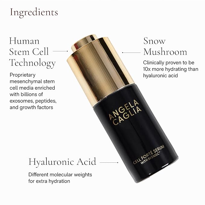 Cell Forté Serum | Billions of Human Stem Cell-derived Exosomes, Growth Factors, and Peptides with Hyaluronic Acid - Reduces Sun Damage & Hyperpigmentation - 4 in 1 Formula