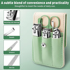 Manicure Kit Gifts for Women, Useful Nail Clipper Set, Christmas Small Gifts for Wife, Cute Stocking Stuffers for Teenage Daughter, Exquisite White Elephant Gifts for Adults (green)