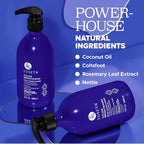 Luseta Blue Shampoo & Conditioner Set - Color Brightening for Brassy and Brunette Treated Hair, Revive Cool Tones, 2x 16.9oz