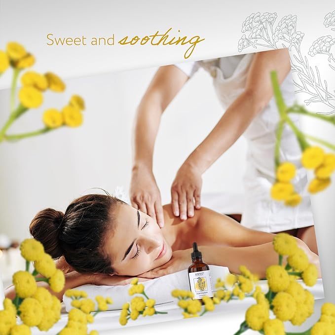 HBNO Helichrysum Oil - Huge 4 oz (120ml) Value Size - Ideal for Perfumes, Home Fragrances, Reed Diffusers, Lotions, Car Fresheners and Skin Care Products.