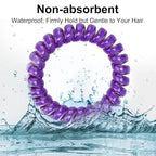 JessLab Spiral Hair Ties for Women, 10-Pack Traceless No-Damage Ponytail Holders, Coils Hair Bands for Girls, Assorted Colors