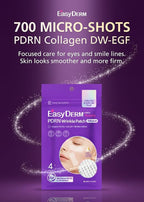 Easyderm PDRN Patch - Under Eye & Smile Line Care, 4 Patches, K-Beauty Korean Skincare with Collagen & EGF, Smile lines treatment, PDRN Eye mask, Special care, Stocking Stuffer Holiday Gift