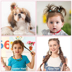 2000 Pcs Elastic Hair Rubber Bands for Girls, 24 Colors Small Girl Hair Ties Baby Hair Ties Elastic Rubber Bands with Hair Loop Styling Tool Hair Accessories for Toddler Baby Girl Hair