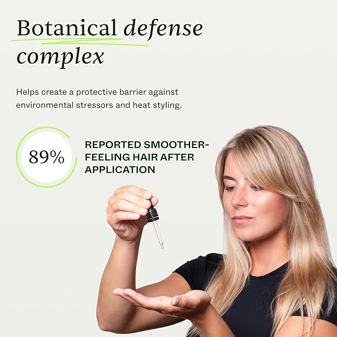 Scandinavian Biolabs Protection Oil | Enhances Shine, Heat Protection, Frizz Control, Deep Moisture, Smooths Split Ends, Silicone-Free, Fragrance-Free, 30 mL/ 1 Oz