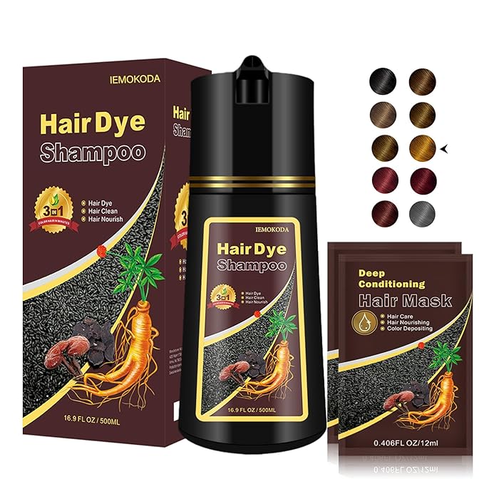 Blonde Brown Hair Dye Shampoo, Semi-Permanent Brown Hair Dye, Works in Minutes, Instant Hair Color Shampoo for Women Men, Champu para Pintar el Cabello, Champu Para Canas, Blonde Dye 16.90 Fl Oz