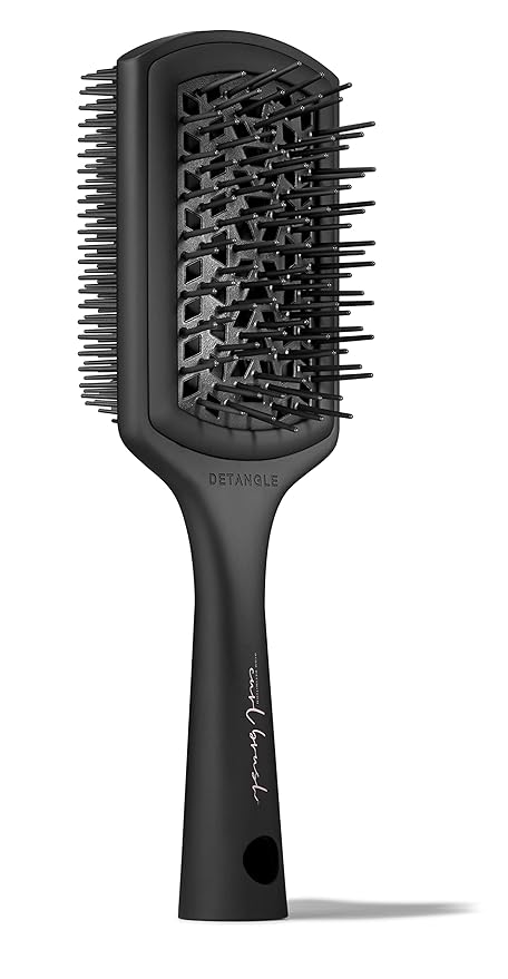 HeatFreeHair High Definition Detangling Brush - Dual-Sided Curl Brush for Black, Natural, Wavy, and Curly Hair - Hair Extension Detangler for Wet/Dry Use