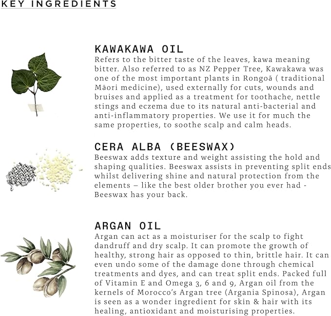 TRIUMPH & DISASTER Fibre Royale Hair Wax – Strong Hold Pomade for Thick Hair, Natural Finish Styling for Men & Women, 65g