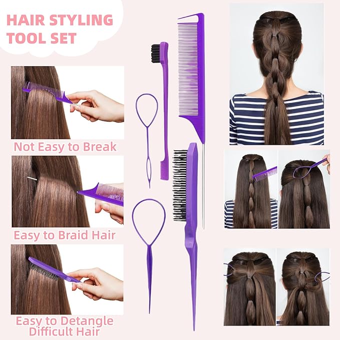 1256 pcs Hair Accessories for Girls Ponytail Holders Toddler Hair Ties with 30 pcs Mini Hair Clips 20 pcs Star Hair Clips