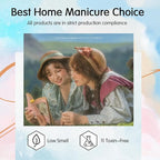 Jelly Crystal Gel Nail Polish Set, 6 Colors Pastel Blue Purple Rainbow Yellow Pink Gel Polish Kit Uv LED Dryer Cured Spring Summer Nail Trend Gel Nail Art Kit Gifts for Women