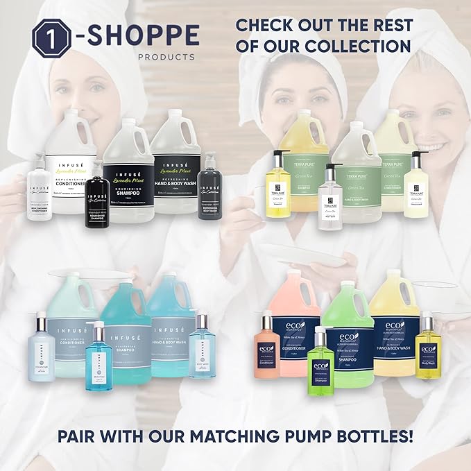 Terra Pure 1-Shoppe Eco Botanics Natural Conditioner with Raw Honey & White Tea | Gallon Jug Bulk Toiletries for Airbnb, Vacation Rentals, and Home Bathroom | Refill For Soap Dispensers