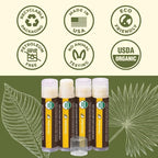 Earth's Daughter USDA Organic Lip Balm Stocking Stuffers 4-Pack Citrus Flavor - Beeswax, Coconut Oil, Vitamin E - Best Lip Repair Chapstick for Dry Cracked Lips.