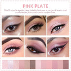 AMY'S DIARY 12Color Light Pink Purple Eyeshadow Palette, Long-Lasting, Elevate Your Eye Makeup– Unleash Your Unique Style (09#)