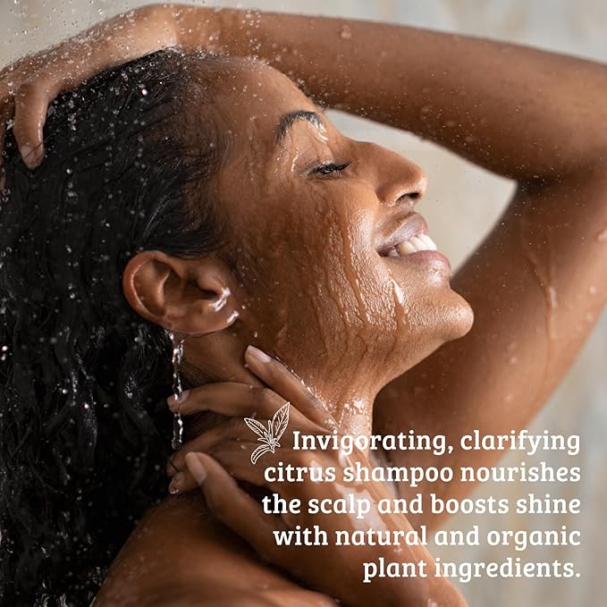 Pharmacopia Citrus Shampoo - Natural Hair Care with Plant Based & Organic Ingredients Aloe Vera, Jojoba Oil, Coconut Oil, and Chamomile Extract - Vegan, Cruelty Free, No Parabens or Sulfates, 16 oz