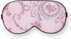 100% Pure Silk Eye Mask Sleep Eye Mask Eye Cover Eyeshade Sleeping Eye Mask Floral Colors (#1)