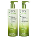 Giovanni 2Chic Ultra-Moist Avocado & Olive Oil Shampoo and Conditioner Set - Moisture & Natural Growth for Men & Women with Moisturizing Aloe Vera, Sulfate Free - 24 Fl Oz (Set of 2)