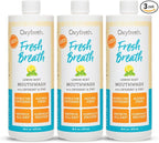 Oxyfresh Lemon Mint Fresh Breath Mouthwash – Bad Breath Treatment – SLS & Fluoride Free – Alcohol Free, Gentle Nonburning with Xylitol & Essential Oils – 16 Fl Oz (Pack of 3)