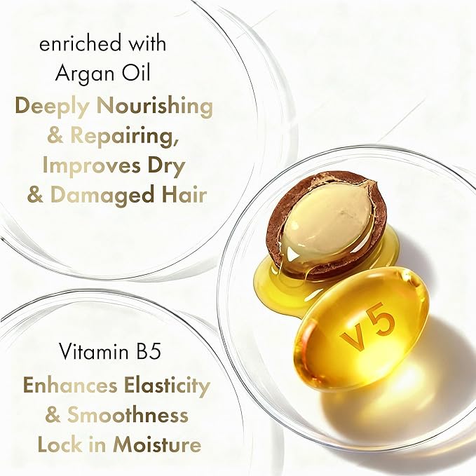 ALFHEIM Argan+ Repairing Hair Oil Serum for Dry, Damaged & Frizzy Hair with Argan Oil, Keratin, Panthenol & Vitamin E – Deep Nourishment, Smoothness & Shine – Non-Greasy, Sulfate Free – 3.38 oz