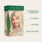 Naturigin Permanent Hair Color, 11.0 Extreme Blonde, Ammonia Free, 100% Gray Coverage, Nourishing Natural Formula, For All Hair Types, Long-Lasting, Vegan & Cruelty-Free, 1 Pack