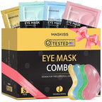 Under Eye Patches(8 Pairs), 24K Gold, Caffeine, Hyaluronic Acid, Aloe Vera Eye Masks for Dark Circles Puffy Eyes Undereye Bags, Eye Skin Care Gift Set for Bachelorette Party Favors