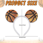 Game Day Fans Headbands for Women&Men, Glitter Ball Sports Hairbands, Sports Themed Hair Accessory, Team Party Favor