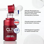 CLIV Ginseng Berry Premium Ampoule, Nourishing Facial Ampoule for Dry and Tired Skin, Healthy and Dewy Skin, Authentic Korean Skincare (Special Kit)