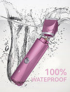 3-in-1 Electric Razor for Women - Waterproof Bikini Trimmer,Rechargeable Electric Shaver for Lady,Pubic Hair Trimmer Women,Personal Trimmer Groomer for Body Hair (Rose Red, RR-1)