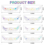 8Pcs Halloween Face Makeup Patches, Glitter Freckles Face Tattoo for Teenagers & Young Women, Sparkle Freckles Makeup Patches, Waterproof Face Glitter Freckles (8PcsC Holographic Multicolor)