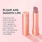 LAWLESS Women's Forget the Filler Lip Plumping Line Smoothing Tinted Balm, Whisper, Pink, 0.09 Ounce
