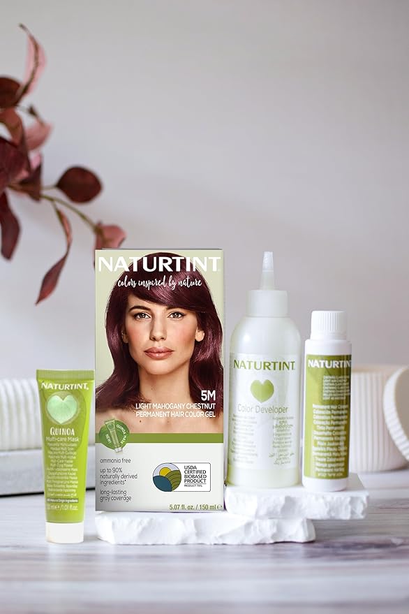 Naturtint 5M Light Mahogany Chestnut Permanent Hair Color (Pack of 1), Ammonia Free, Vegan, Cruelty Free, up to 100% Gray Coverage, Long Lasting Results (Packaging may vary)