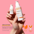 MyCHELLE Dermaceuticals Perfect C Cleansing Oil, 4.2 Fl Oz - Facial Cleanser with Vitamin C L-Ascorbic Acid, Baobab Oil & Tamanu Oil to Restore & Hydrate Your Skin